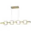 Dainolite Patsy 43.25"w Aged Brass 59w Led Horizontal Pendant W/ White Diffuser