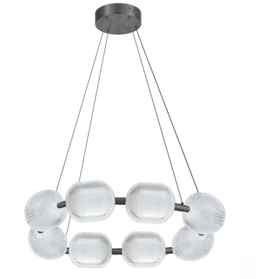 Dainolite Peri 32" Wide 8 Light Matte Black Led Chandelier