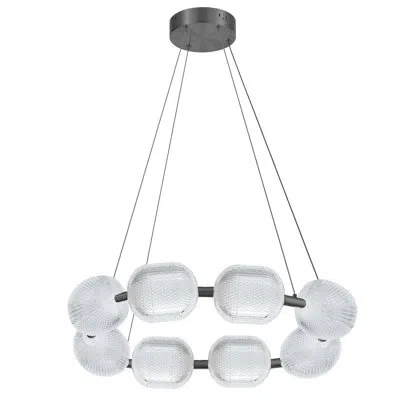 Dainolite Peri 8 Light Led Chandelier - 56w In Matte Black