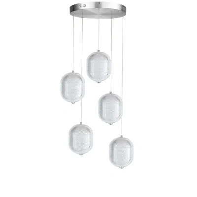 Dainolite Peri Led Multi Pendant - 5 Light In Polished Chrome