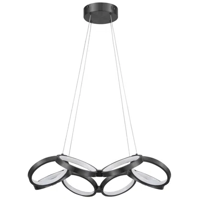 Dainolite Philo 25.75" Wide Matte Black 64w Chandelier