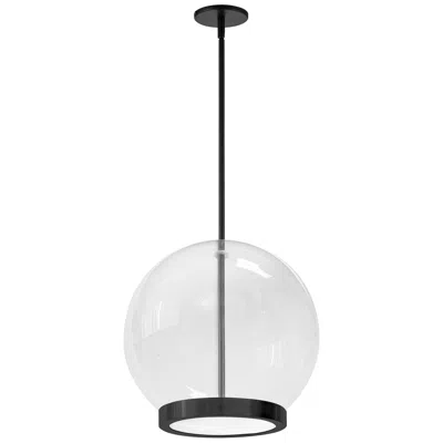 Dainolite Picotas 12" Wide Matte Black 15w Led Pendant