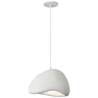 Dainolite Pilar 15.75" Wide White Finish Pendant W/ Metal Shade