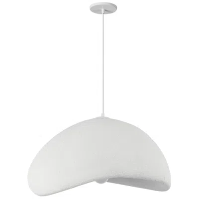 Dainolite Pilar 23.75" Wide White Finish Pendant W/ Metal Shade