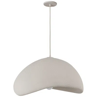 Dainolite Pilar 24" Wide Matte Linen Pendant In White