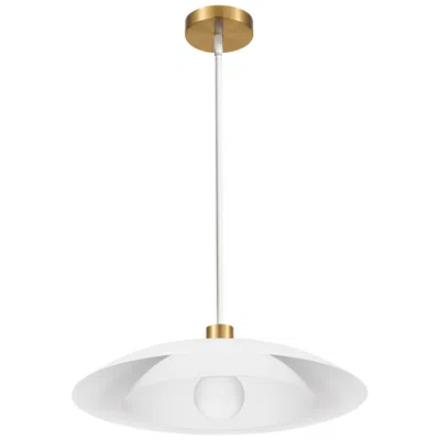 Dainolite Pima 17.75" Wide Matte White Finish Pendant