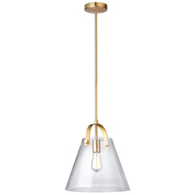 Dainolite Polly 12.75" Wide Medium Aged Brass Pendant In Gold