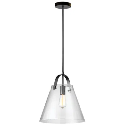 Dainolite Polly 12.75" Wide Medium Matte Black Pendant