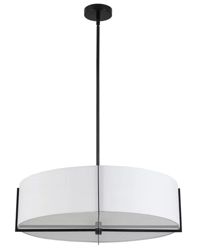 Dainolite Preston 4-light Pendant In White,matte Black