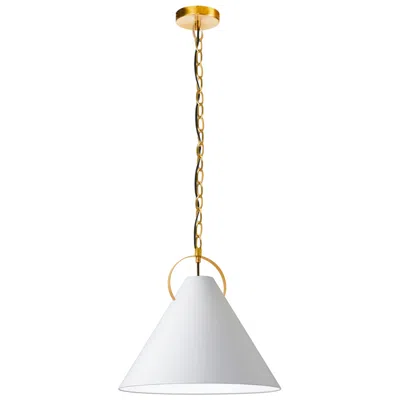 Dainolite Princeton 16" Wide Aged Brass Pendant In Gold