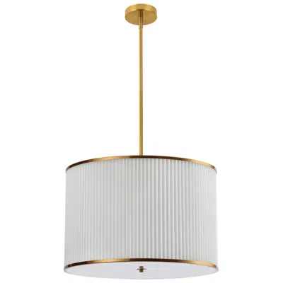 Dainolite Prudy 24" Wide 4 Light Aged Brass Pendant In Gray