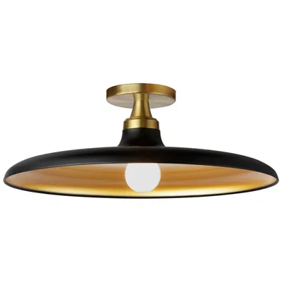 Dainolite Quentin 1-light Flush Mount In Black