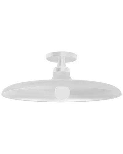 Dainolite Quentin 1-light Flush Mount In White