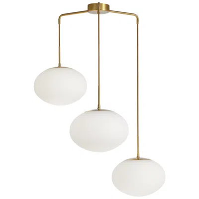 Dainolite Rachel 32" Wide 3 Light Aged Brass Pendant