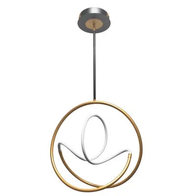 Dainolite Raelynn Pendant - 27.8w - Gold/matte Black