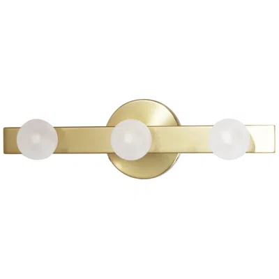 Dainolite Raleigh 16" Wide 3 Light Aged Brass Vanity Light