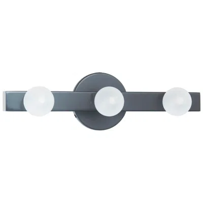 Dainolite Raleigh 16" Wide 3 Light Matte Black Vanity Light