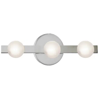 Dainolite Raleigh 16" Wide Polished Chrome 3-light Vanity Bath Light