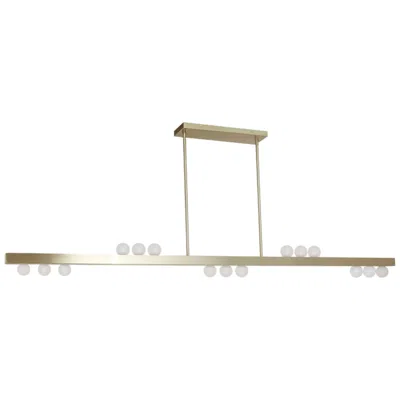Dainolite Raleigh 72" Wide 15 Light Aged Brass Linear Pendant