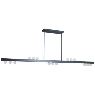 Dainolite Raleigh 72" Wide 15 Light Matte Black Linear Pendant