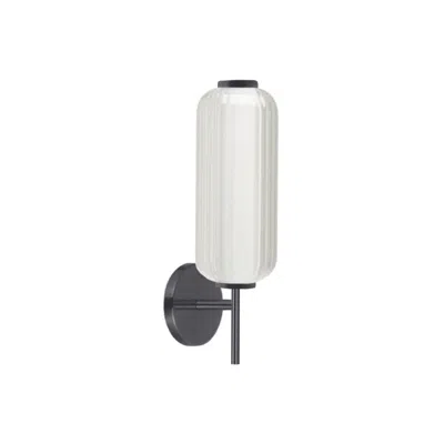 Dainolite Ramona 17.25"h Matte Black 10w Led Wall Sconce W/ Clear Fluted Glass S