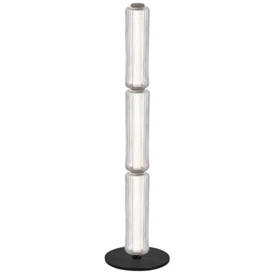 Dainolite Ramona 43" High Matte Black Finish Floor Lamp W/ Clear Shade