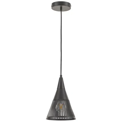 Dainolite Rebecca 7" Wide Matte Black Finish Pendant
