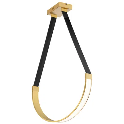 Dainolite Regan 24" Wide Aged Brass 30w Led Pendant In Gold