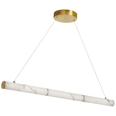 Dainolite Reuben 40" Wide Aged Brass Led Linear Pendant