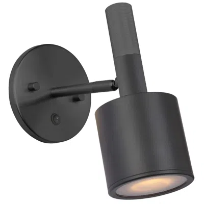 Dainolite Rhoswen 8.5" High Matte Black Wall Sconce With Frosted Diffuser