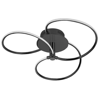 Dainolite Romy 19.75" Wide Matte Black 24w Led Semi-flush Mount
