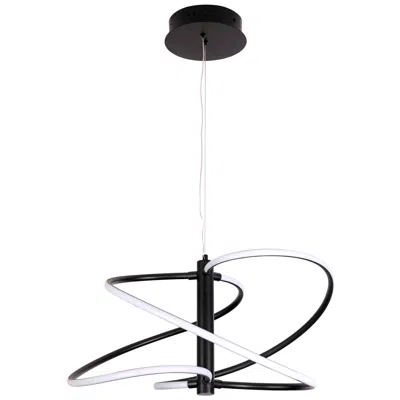 Dainolite Romy 24" Wide Matte Black 36w Led Pendant