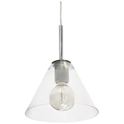 Dainolite Roswell 9" Wide Large Satin Chrome Pendant In Silver