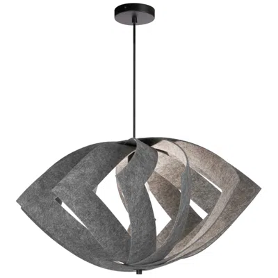 Dainolite Rotem 30" Wide Matte Black Pendant In Gray