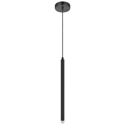 Dainolite Sanya 1" Wide Matte Black 3w Pendant With Frosted Acrylic Diffuser