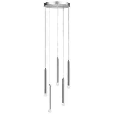 Dainolite Sanya 24" Wide 5 Light Polished Chrome Multi Pendant