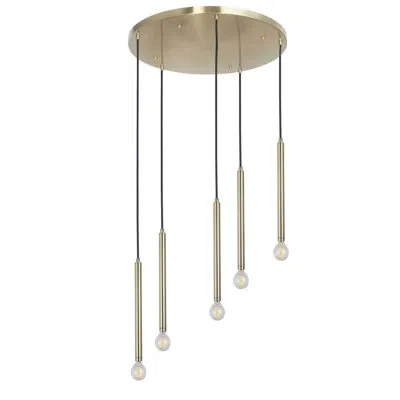 Dainolite Sanya 5 Light Multi Pendant In Aged Brass