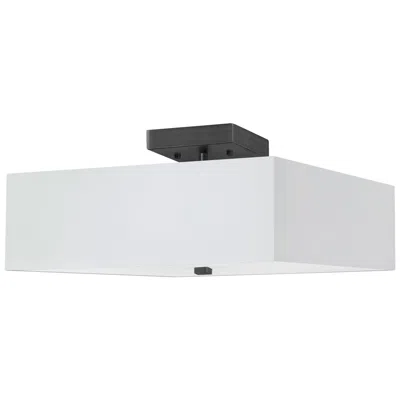 Dainolite Seren 14.25" Wide 3 Light Matte Black Semi-flush Mount