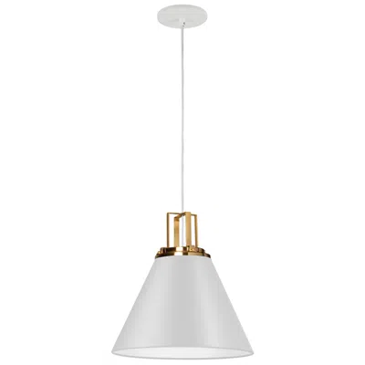 Dainolite Sonus 14" Wide Matte White Pendant