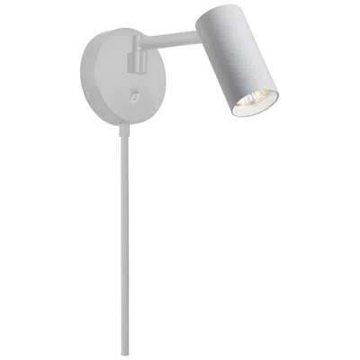 Dainolite Stanly 5.5" High Matte White Wall Swing Arm Spotlight In Gray