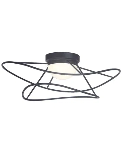 Dainolite Svetlana Led Flush Mount In Black