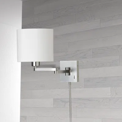 Dainolite Swing Arm Wall Lamp In White