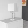 Dainolite Table Lamp, Square Shade In Gray