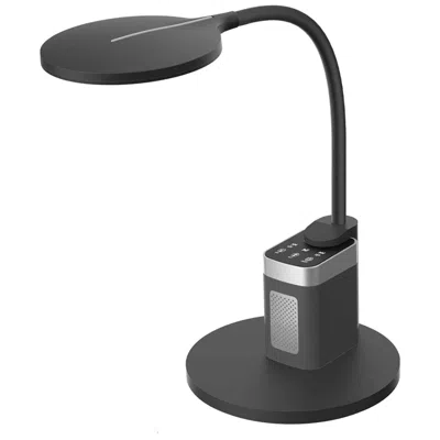 Dainolite Talulah Led Table Lamp With Bluetooth Speaker In Black