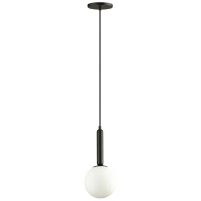 Dainolite Tara 6" Wide Matte Black Pendant In Multi