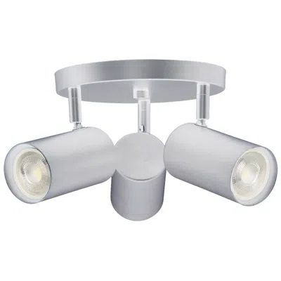 Dainolite Taylor 13" Wide 3-light Satin Chrome Finish Track Light In Gray