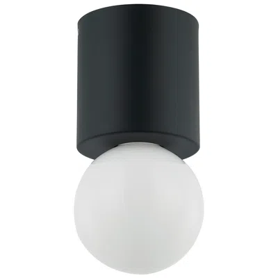 Dainolite Theron 4.75" Wide Globe Matte Black Flush Mount