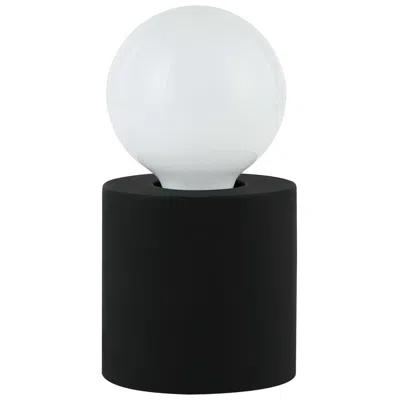 Dainolite Tonya 3 1/2" High Matte Black Concrete Accent Table Lamp In Neutral