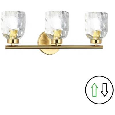 Dainolite Vallora 21" Wide 3 Light Aged Brass Vanity Light
