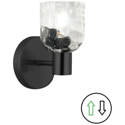 Dainolite Vallora 4.75" Wide Matte Black Vanity Light